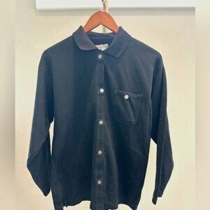 Vintage Huntington Ridge Black Button-Up Jacket Shacket – 80s/90s – Small